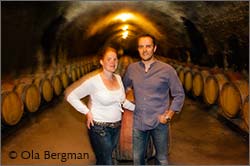 Eglantine and Benjamin Borgnat at Domaine Borgnat in Escolives-Sainte-Camille.