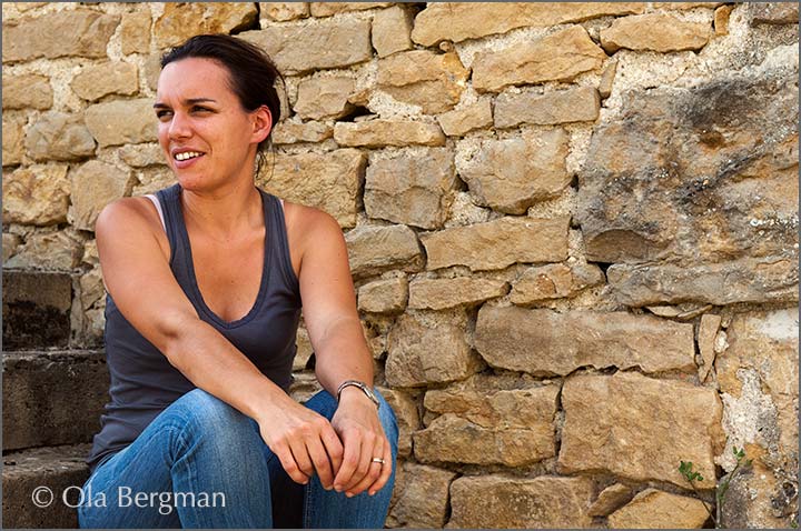 Sophie Woillez at Domaine La Croix Montjoie
