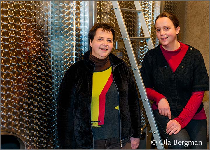 Marie-Laure Bouzereau and Marie-Anne Bouzereau at Domaine Hubert Bouzereau-Gruère et Filles in Meursault.