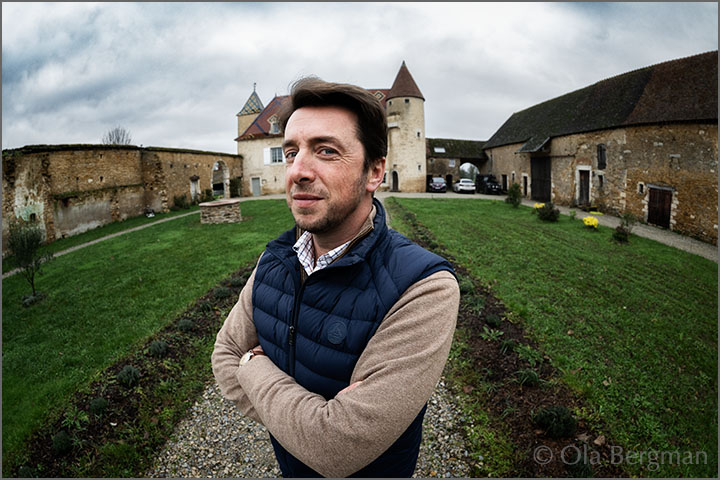 Mathieu Socrate at Domaine Socrate in Granges, Burgundy.